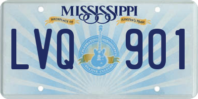 MS license plate LVQ901
