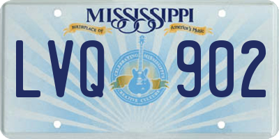MS license plate LVQ902