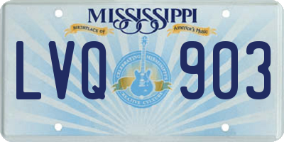 MS license plate LVQ903