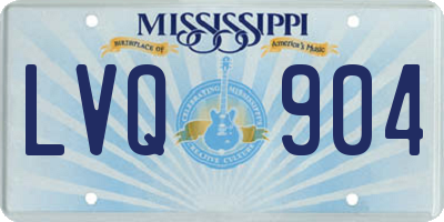 MS license plate LVQ904
