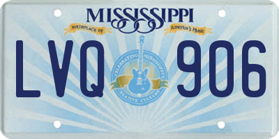 MS license plate LVQ906
