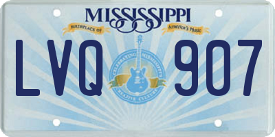 MS license plate LVQ907