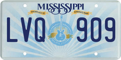 MS license plate LVQ909