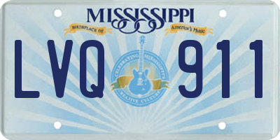 MS license plate LVQ911