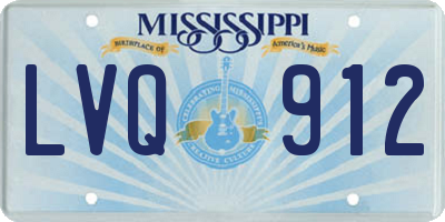 MS license plate LVQ912