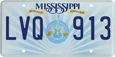 MS license plate LVQ913