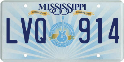 MS license plate LVQ914