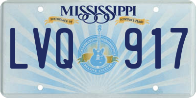 MS license plate LVQ917