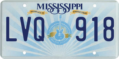 MS license plate LVQ918