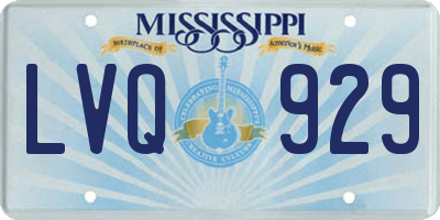 MS license plate LVQ929