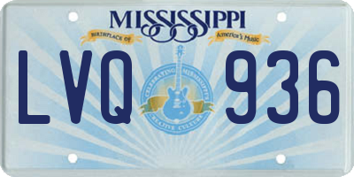 MS license plate LVQ936