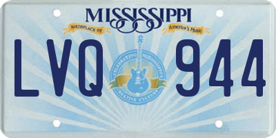 MS license plate LVQ944