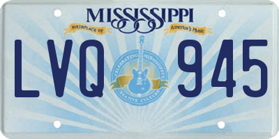 MS license plate LVQ945