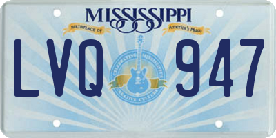 MS license plate LVQ947