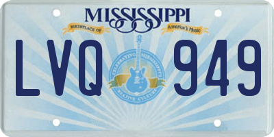 MS license plate LVQ949