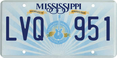 MS license plate LVQ951