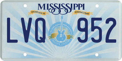 MS license plate LVQ952