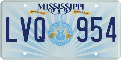 MS license plate LVQ954