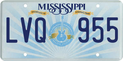 MS license plate LVQ955