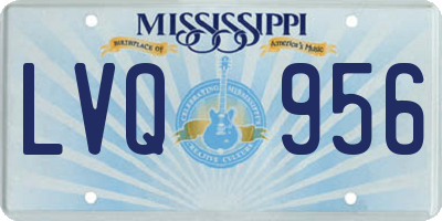 MS license plate LVQ956