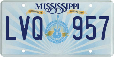 MS license plate LVQ957