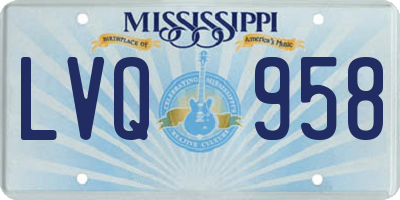 MS license plate LVQ958