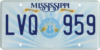 MS license plate LVQ959