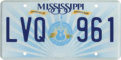 MS license plate LVQ961