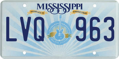 MS license plate LVQ963