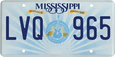 MS license plate LVQ965