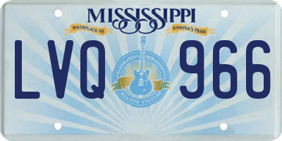 MS license plate LVQ966