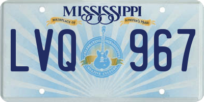MS license plate LVQ967