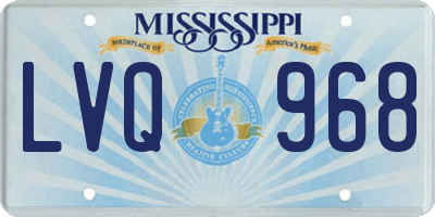 MS license plate LVQ968