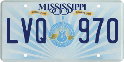 MS license plate LVQ970