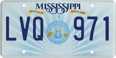 MS license plate LVQ971