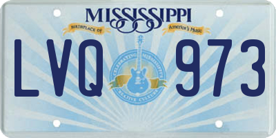 MS license plate LVQ973