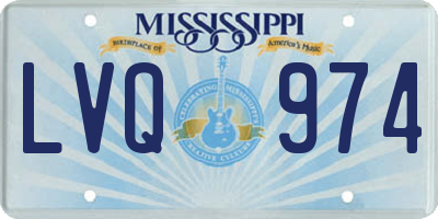 MS license plate LVQ974