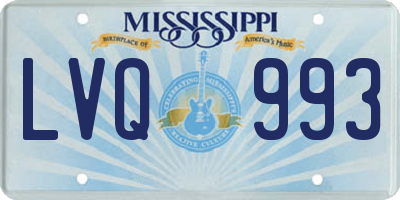 MS license plate LVQ993