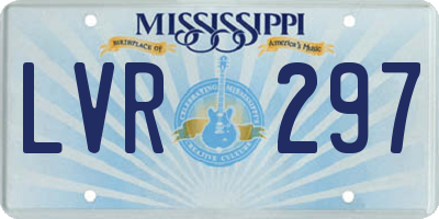 MS license plate LVR297