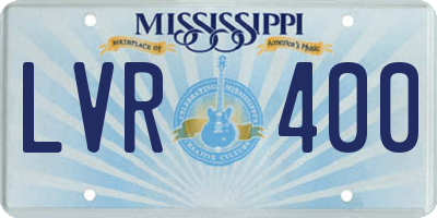 MS license plate LVR400