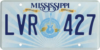 MS license plate LVR427