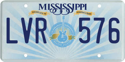 MS license plate LVR576