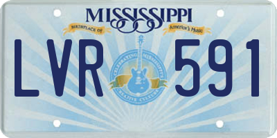 MS license plate LVR591