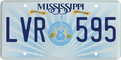 MS license plate LVR595