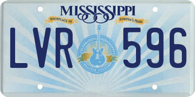 MS license plate LVR596