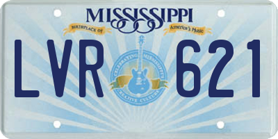 MS license plate LVR621
