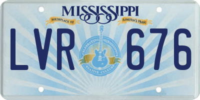 MS license plate LVR676