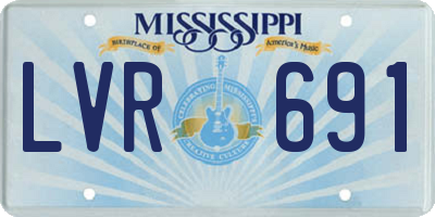 MS license plate LVR691