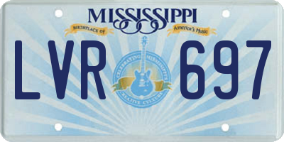 MS license plate LVR697