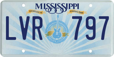 MS license plate LVR797